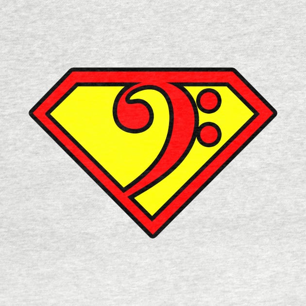 Superbassist - The Super Bass Clef Bassist Design by Quentin1984